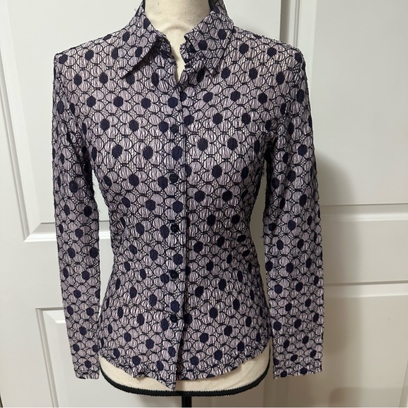 Guess Tops - Guess Vintage Y2K  Made in USA lace purple button down shirt purple see through
